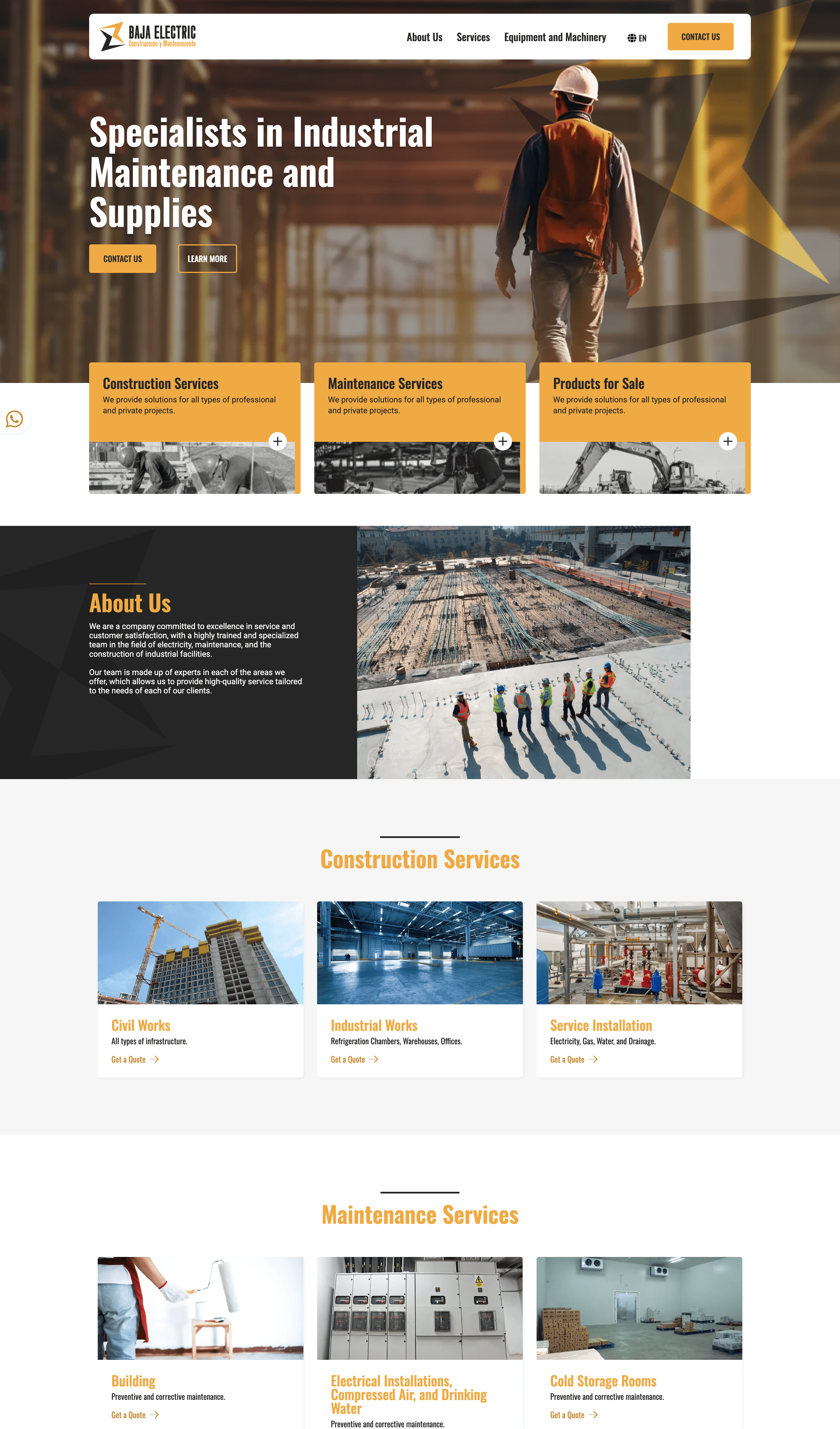 Baja Electric — sitio web diseñado por Koda Studio